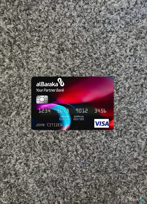 Download Algeria Banque AlBaraka Algérie visa card photolook front Photoshop template
